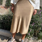 Falda raso camel